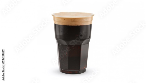 Disposable cup filled with ...