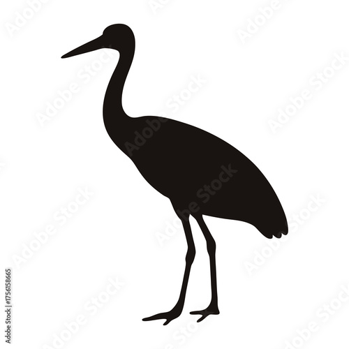 Elegant Silhouette of a Heron, Symbolizing Grace and Serenity in Nature