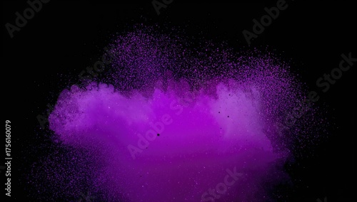 Bright colored powder burst...