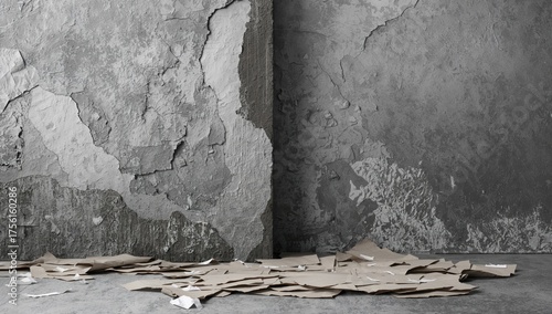 Damaged cement barrier