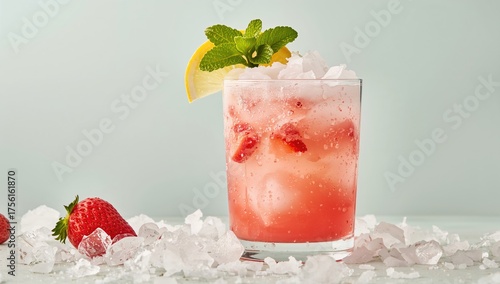 Frozen rum cocktail with co...