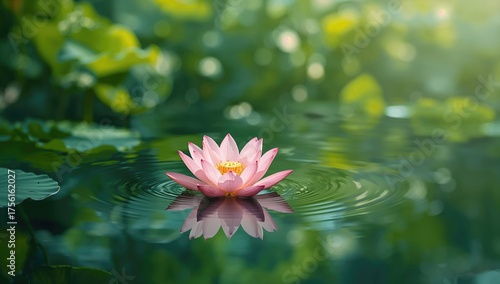 Gorgeous lotus blossom floa...