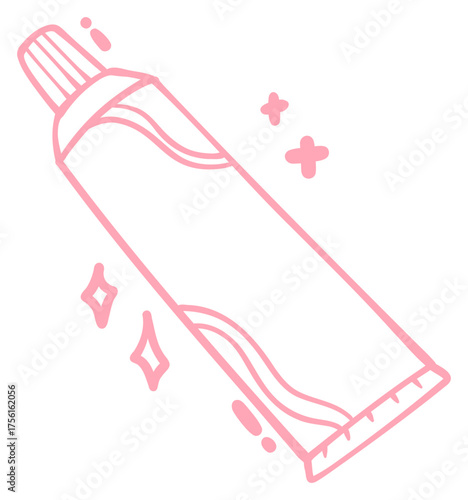 cute toothpaste cartoon sticker