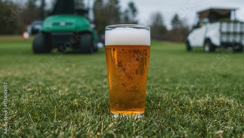 A golf cart carrying a beer...