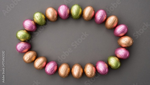 Assorted chocolate eggs wra...