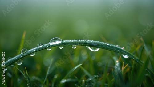 Water droplets resting on a...