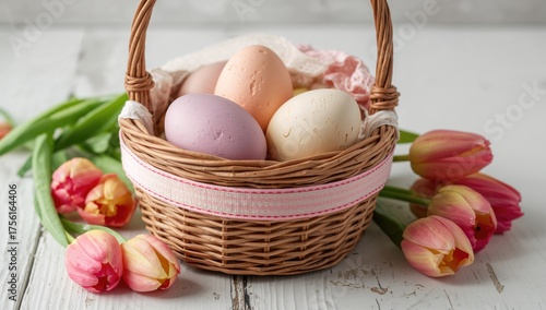 Close-up of colorful Easter...