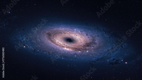 Cosmic galaxy illuminated i...
