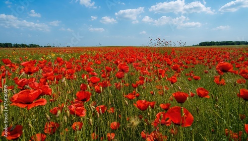 An expansive meadow brimmin...