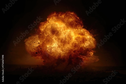 Blaze bursting out on a bla...