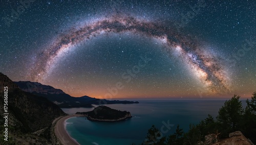 Nighttime summer landscape ...