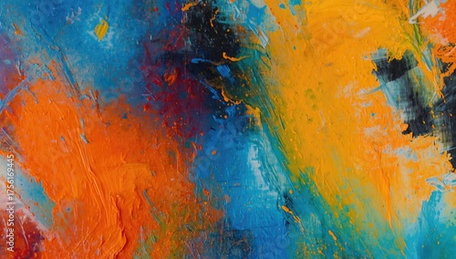 Colorful acrylic abstract o...