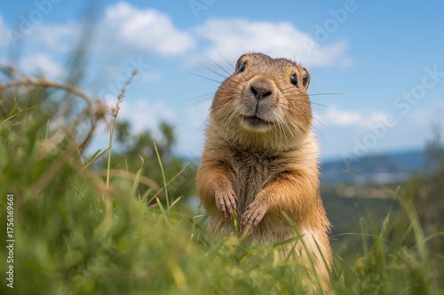 Amusing rodent enjoying a s...