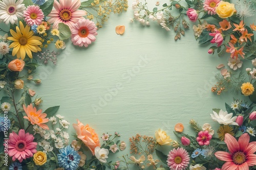 Flower-themed background fo...