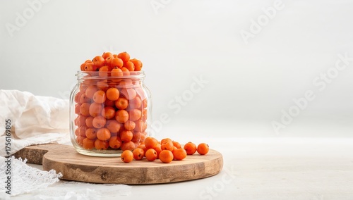 Ripe sea buckthorn berries ...