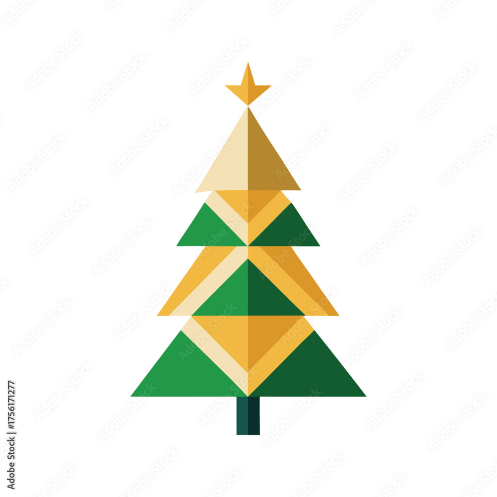 Obraz premium stylized-christmas-tree-vector-illustration--minim.