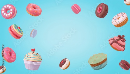 Colorful animated pastries ...