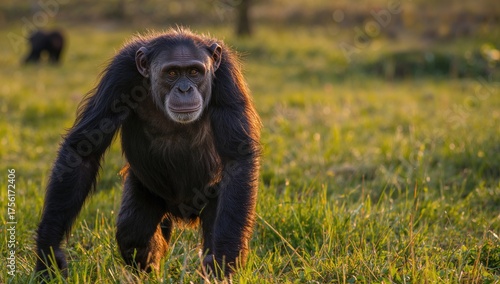 Close-up view of a chimpanz...