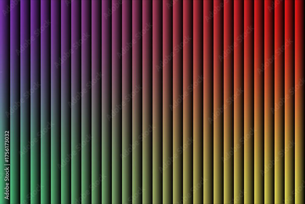 Fototapeta premium Abstract background with vertical lines in a rainbow gradient, creating a sense of depth and texture