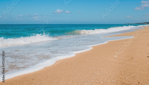 Sandy shore with a vibrant ...