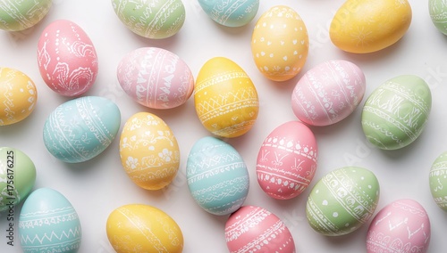 Colorful Easter eggs isolat...