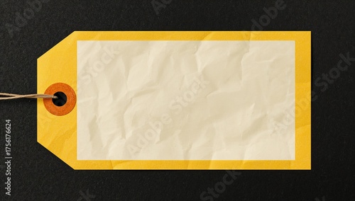 Blank Paper Label with Yell...