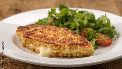 Cheese-stuffed cutlet with ...
