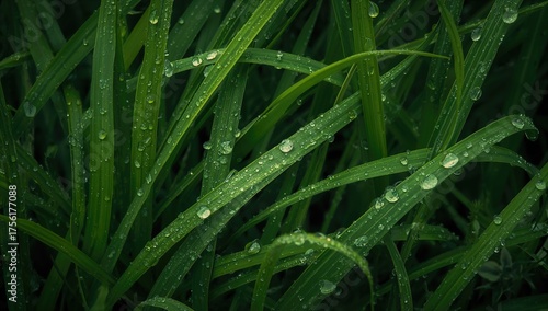 Close-up of lush green gras...