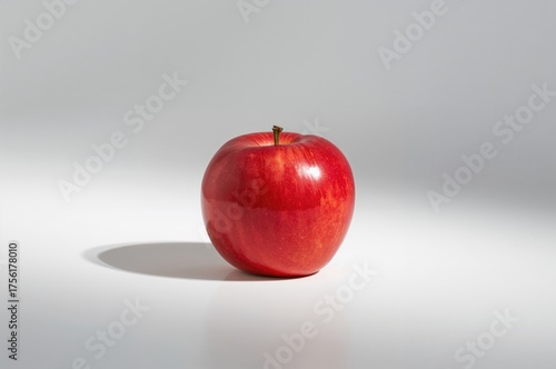 Red apple against a shaded ...
