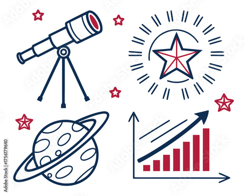 Illustration of scientific exploration and progress