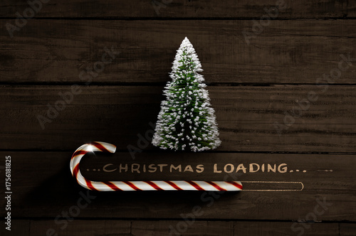 Weihnachtsmotiv mit Zuckerstange als 