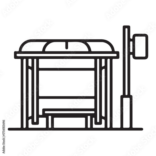 PrintPublic Transport Shelter Symbol