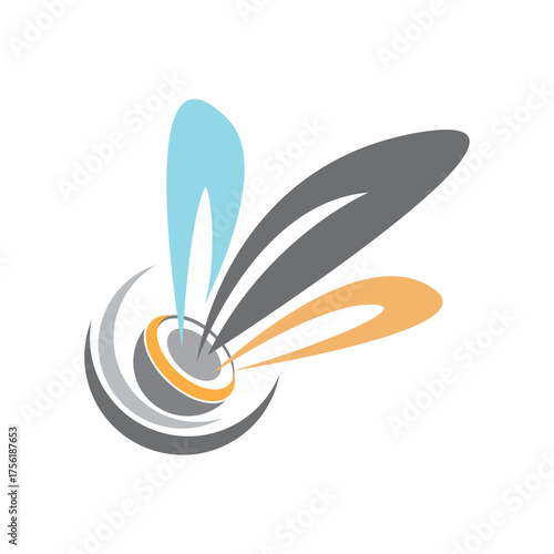 Badminton racket logo