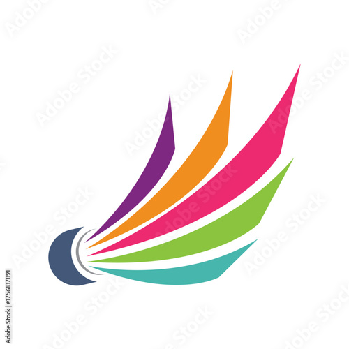 Badminton racket logo