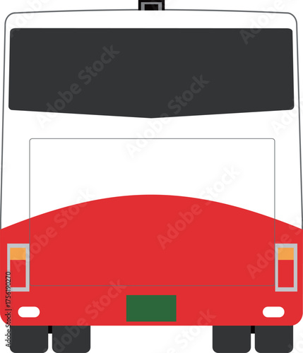 後ろから見た観光バス