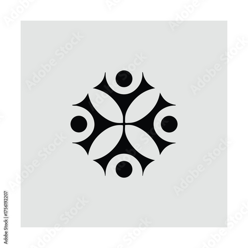 Connected people nodes flat machine learning concept ai communication vector with white background