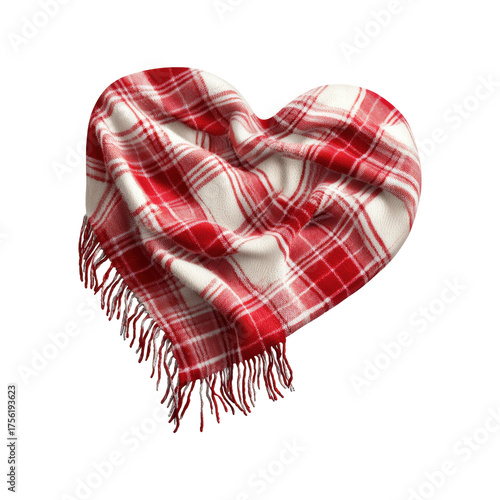 Wallpaper Mural Heart-Shaped Plaid Blanket. Cozy Warmth And Love Symbolism. Isolated On Transparent Background Torontodigital.ca