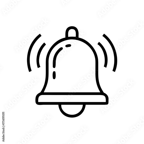 Illustration of a ringing bell for notification