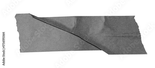 isolated black paper adhesive tape strips of different sizes on a white background, adhesive black tape png isolated on transparent background.