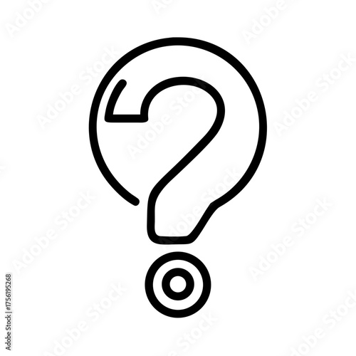 Question mark icon representing inquiry and uncertainty