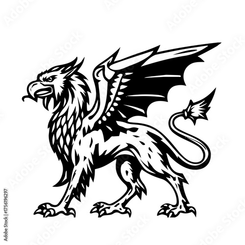 heraldic lion vector illustration