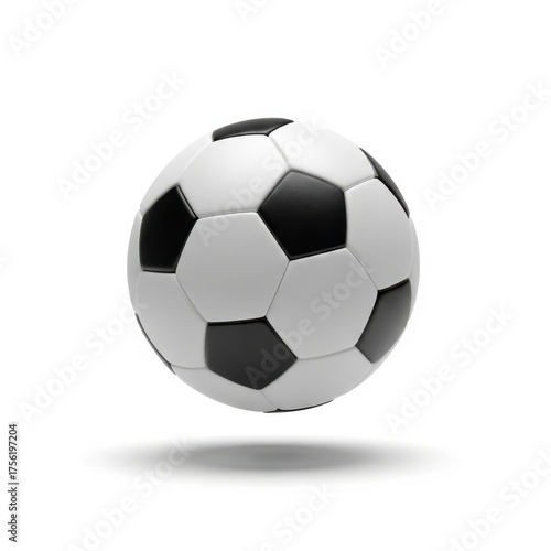 Wallpaper Mural Classic black and white soccer ball floating isolated on a white studio background Torontodigital.ca