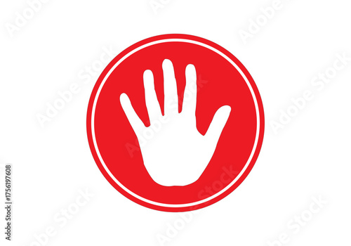 Señal roja de prohibido en fondo blanco