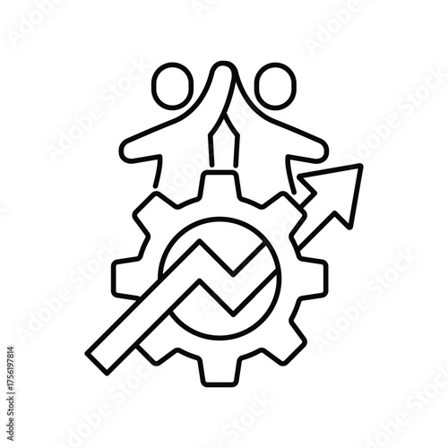 Enhancing Resilience Vector Icon Design Building adaptability and robustness to withstand and recover from challenges, ensuring continuity and sustainability
