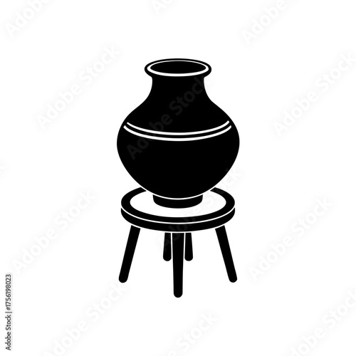 ceramic vase isolated on white