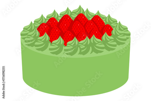 いちご　抹茶　ケーキ