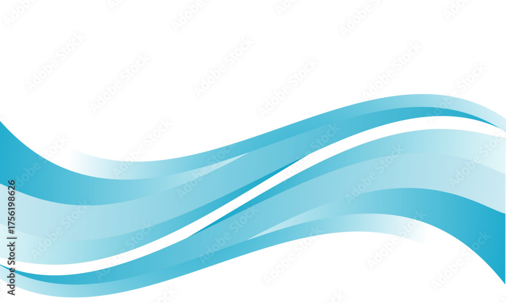Fototapeta premium Blue and white business wave banner background. vector