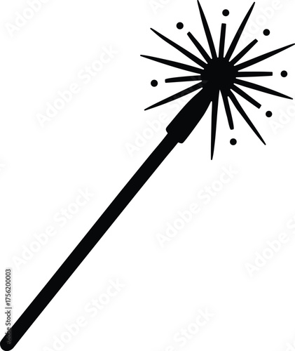 Burning sparkler icon