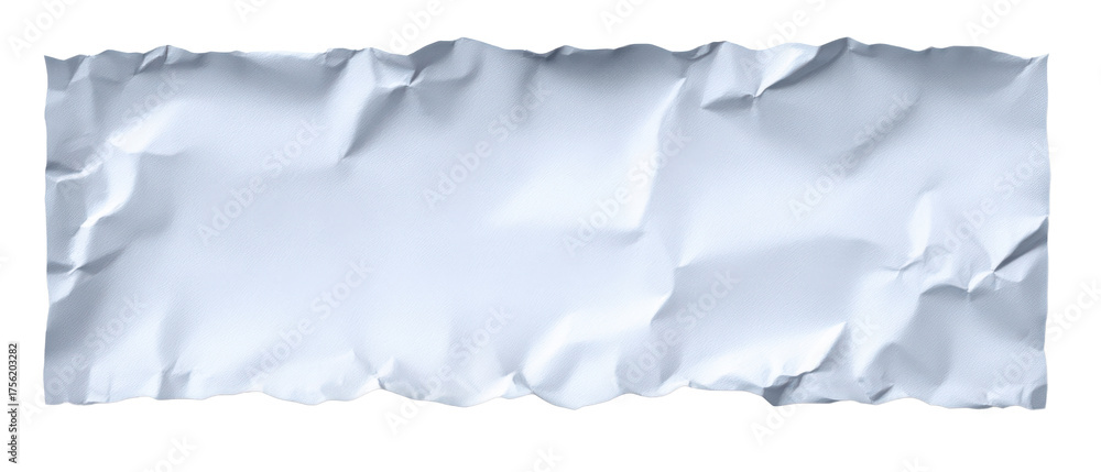 Obraz premium Crumpled White Paper Sheet or Text Overlay Design Isolate on Transparent Background, png