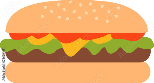 hamburger vector illustration